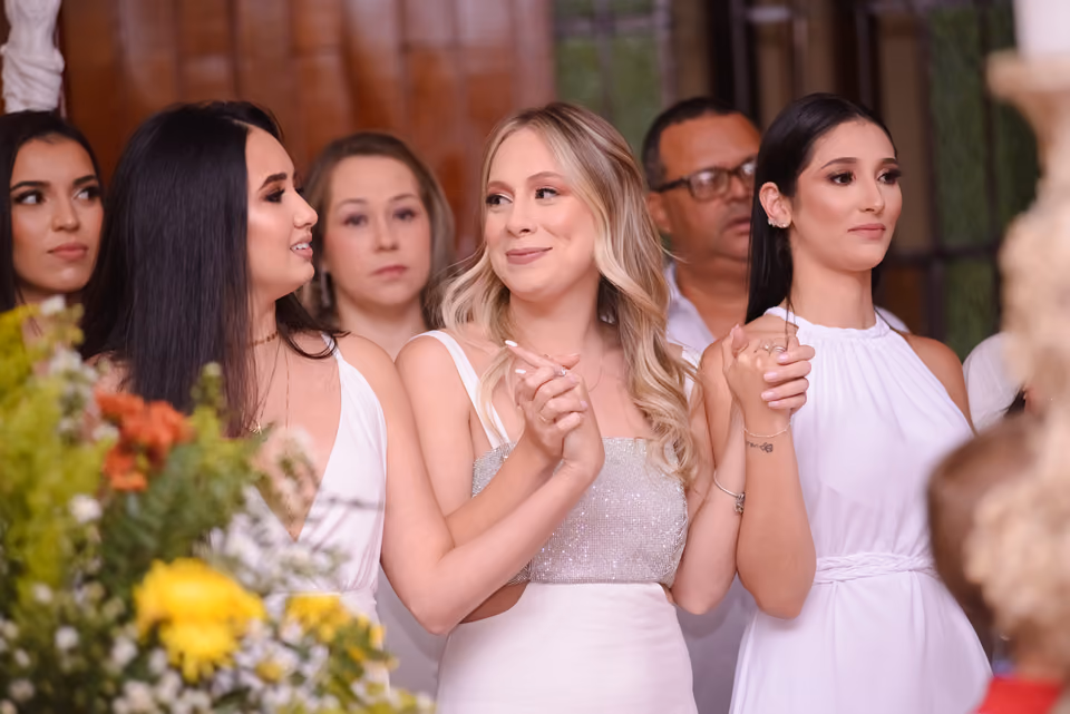Formandos na missa de formatura.